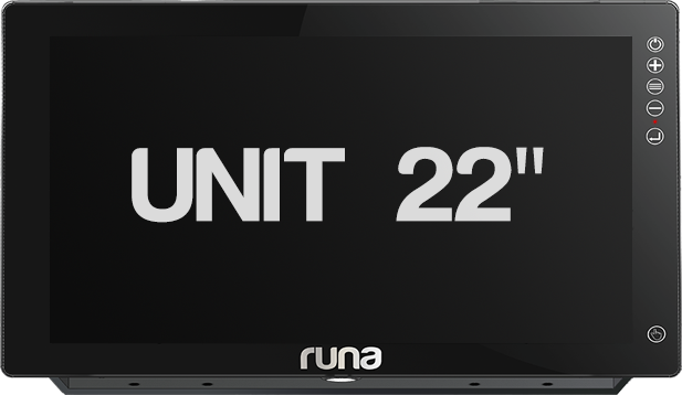 Runa Aquarius 22 - big Garmin screen